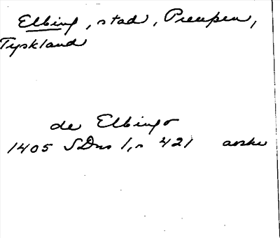 Bild på arkivkortet för arkivposten Elbing