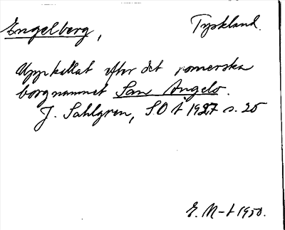 Bild på arkivkortet för arkivposten Engelberg