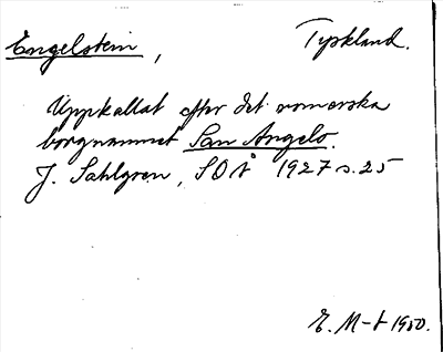 Bild på arkivkortet för arkivposten Engelstein