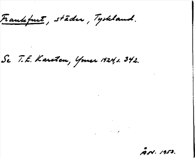 Bild på arkivkortet för arkivposten Frankfurt