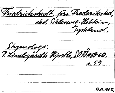 Bild på arkivkortet för arkivposten Friedrichstadt