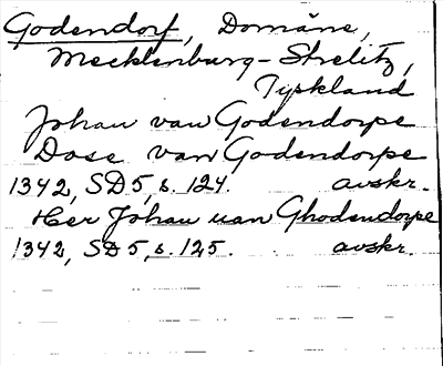 Bild på arkivkortet för arkivposten Godendorf