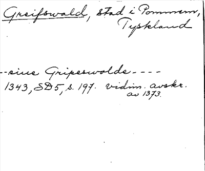 Bild på arkivkortet för arkivposten Greifswald