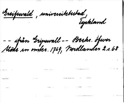 Bild på arkivkortet för arkivposten Greifswald