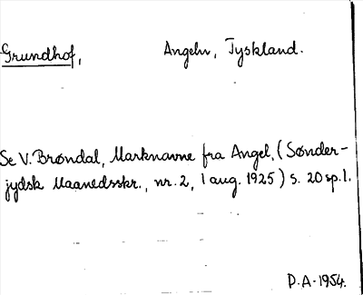 Bild på arkivkortet för arkivposten Grundhof