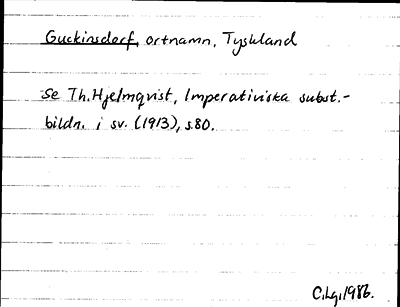 Bild på arkivkortet för arkivposten Guckinsdorf