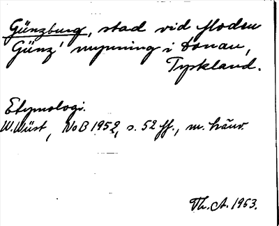 Bild på arkivkortet för arkivposten Günzburg
