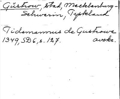 Bild på arkivkortet för arkivposten Güstrow