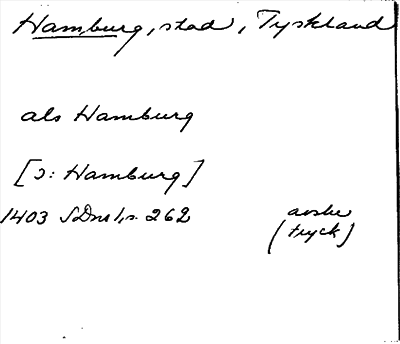 Bild på arkivkortet för arkivposten Hamburg