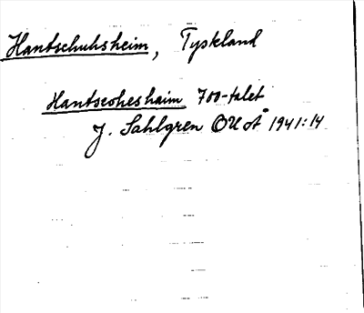 Bild på arkivkortet för arkivposten Hantschuhsheim
