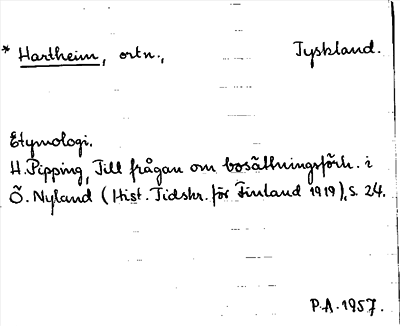 Bild på arkivkortet för arkivposten Hartheim