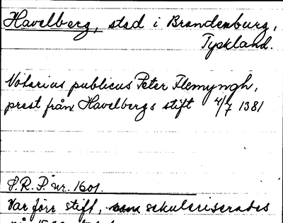 Bild på arkivkortet för arkivposten Havelberg