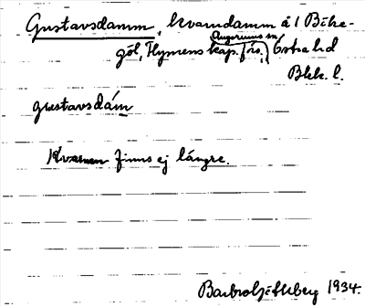 Bild på arkivkortet för arkivposten Gustavsdamm