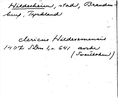 Bild på arkivkortet för arkivposten Hildesheim