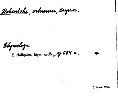 Bild på arkivkortet för arkivposten Hohenlohe