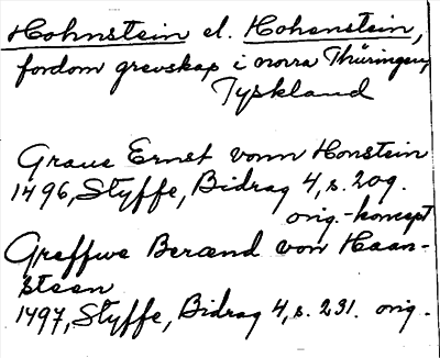 Bild på arkivkortet för arkivposten Hohnstein el. Hohenstein