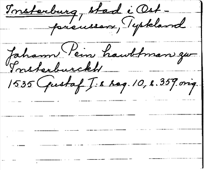 Bild på arkivkortet för arkivposten Insterburg