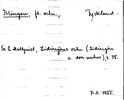 Bild på arkivkortet för arkivposten Islingen