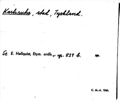 Bild på arkivkortet för arkivposten Karlsruhe