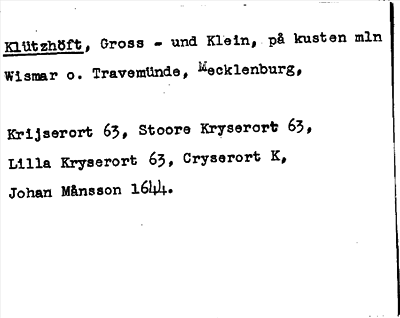 Bild på arkivkortet för arkivposten Klützhöft