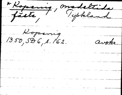 Bild på arkivkortet för arkivposten Kopenig
