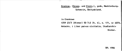 Bild på arkivkortet för arkivposten Krankow, Gross- und Klein