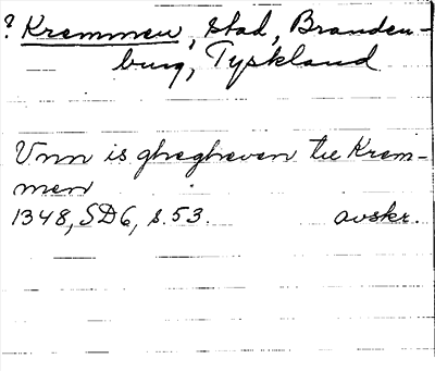 Bild på arkivkortet för arkivposten Kremmen