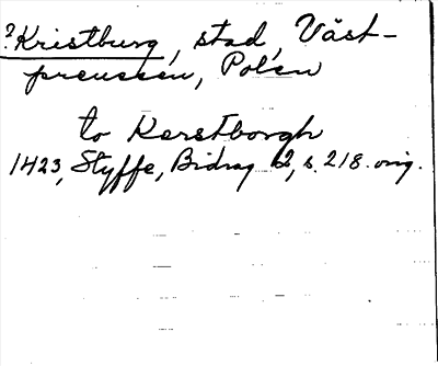 Bild på arkivkortet för arkivposten Kristburg