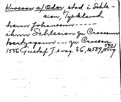 Bild på arkivkortet för arkivposten Krossen a/Oder