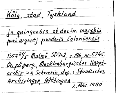 Bild på arkivkortet för arkivposten Köln