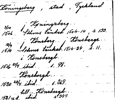 Bild på arkivkortet för arkivposten Köningsberg