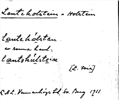 Bild på arkivkortet för arkivposten Lanteholstein