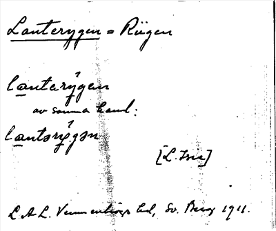Bild på arkivkortet för arkivposten Lanterygen