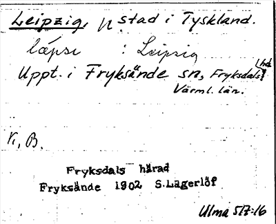 Bild på arkivkortet för arkivposten Leipzig