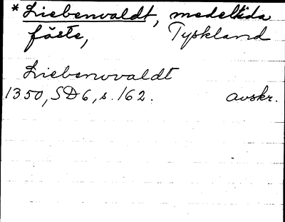 Bild på arkivkortet för arkivposten Liebenvaldt