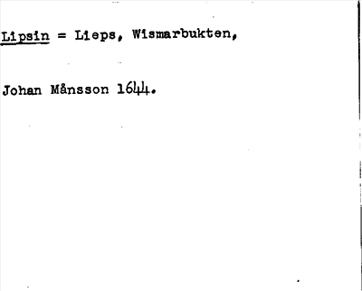 Bild på arkivkortet för arkivposten Lipsin