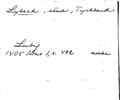Bild på arkivkortet för arkivposten Lybeck