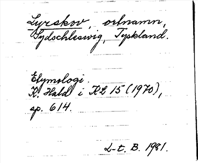 Bild på arkivkortet för arkivposten Lyrskov