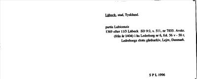 Bild på arkivkortet för arkivposten Lübeck