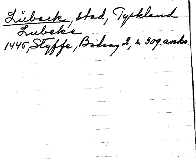 Bild på arkivkortet för arkivposten Lübeck