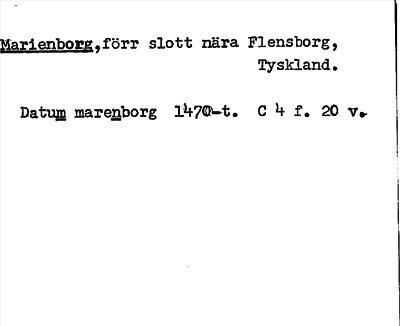 Bild på arkivkortet för arkivposten Marienborg
