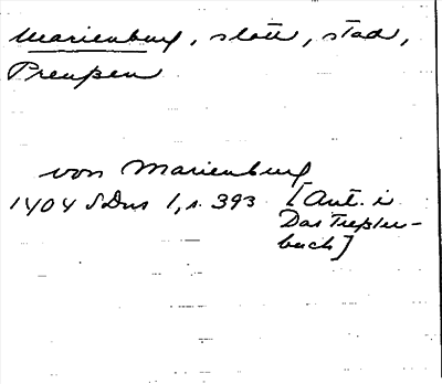 Bild på arkivkortet för arkivposten Marienburg