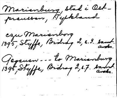 Bild på arkivkortet för arkivposten Marienburg