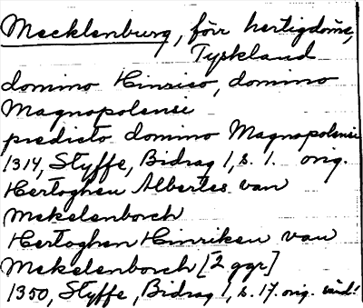 Bild på arkivkortet för arkivposten Meckelnburg