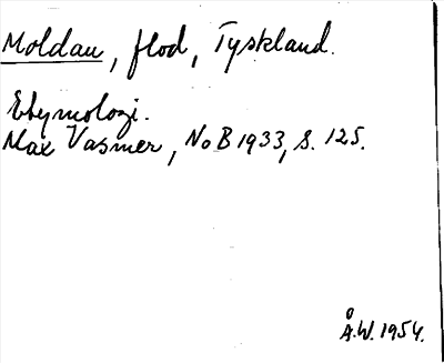 Bild på arkivkortet för arkivposten Moldau