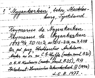 Bild på arkivkortet för arkivposten Nygenkerken
