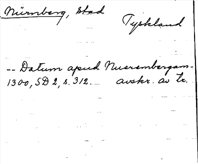 Bild på arkivkortet för arkivposten Nürnberg