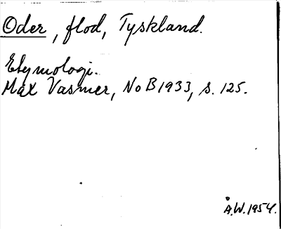 Bild på arkivkortet för arkivposten Oder