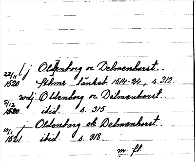 Bild på arkivkortet för arkivposten Oldenborg