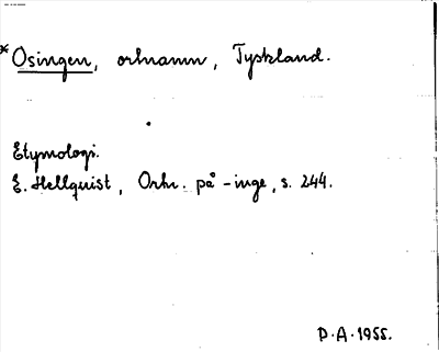 Bild på arkivkortet för arkivposten Osingen
